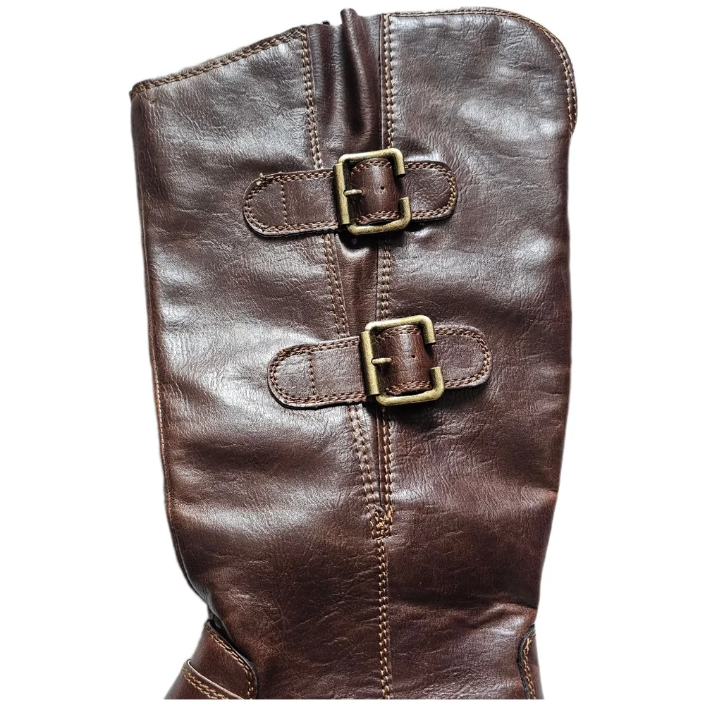 boc Women's Brown Buckle Winter Tall Boots 9.5